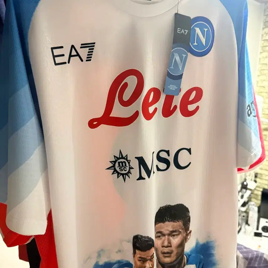 [BUNJANG] Napoli Kim Min-jae Limited Edition Championship Commemorative Face Jersey XXL / 한정판 나폴리 김민재 마킹 우승기념 페이스 유니폼 XXL 미사용