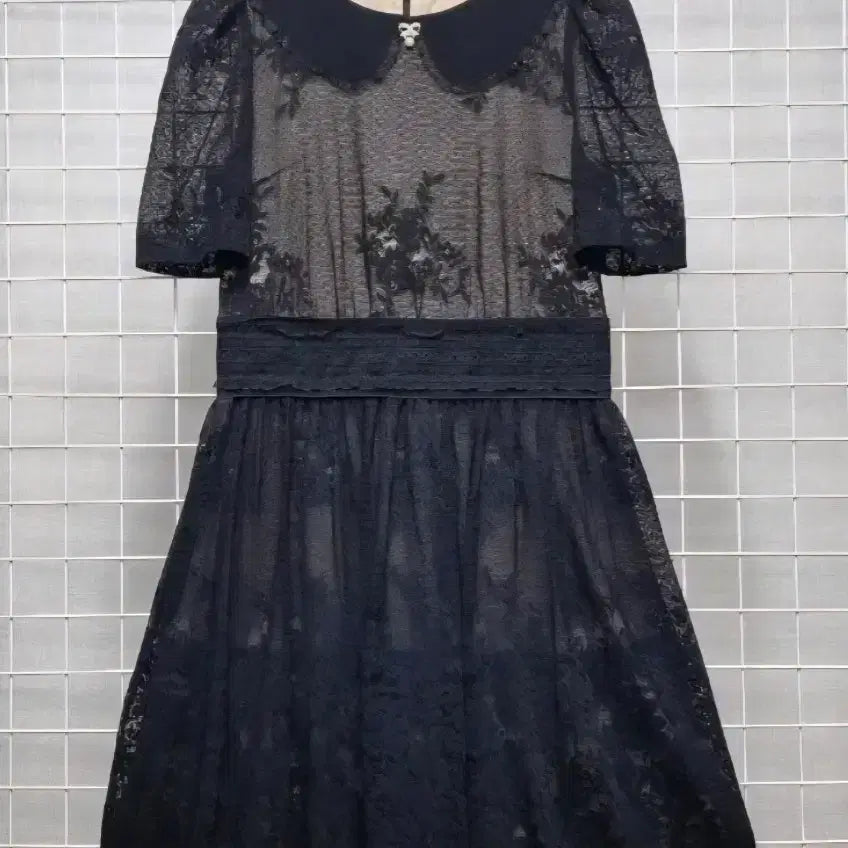 [BUNJANG] Lenibon Lace Black Midi Dress / 레니본 레이스 블랙 원피스. 연주회 드레스