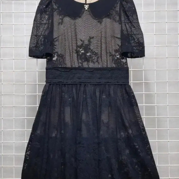 [BUNJANG] Lenibon Lace Black Midi Dress / 레니본 레이스 블랙 원피스. 연주회 드레스