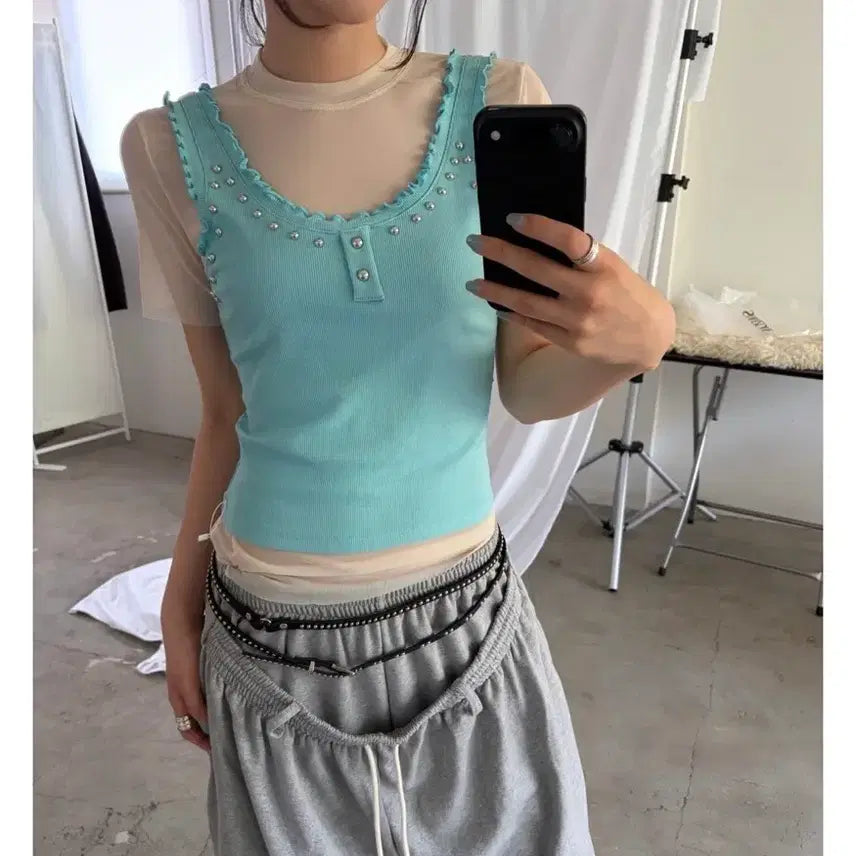 [BUNJANG] KAHN Layered Short-Sleeve T-Shirt / 칸 레이어드 반팔티 (새상품)