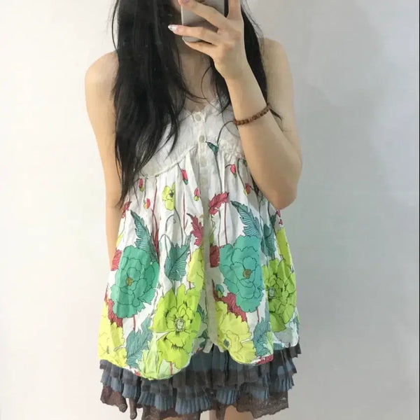 [BUNJANG] Cheeno Sawako Fairy Hugumi Balloon Sleeveless Top / Cheeno 사와코 페어리 하구미 벌룬 슬리브리스