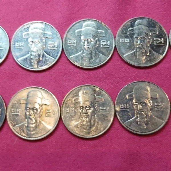 [BUNJANG] 10 x 2017 100 KRW Coins Bundle Set / 2017년 100원 동전 10개 일괄