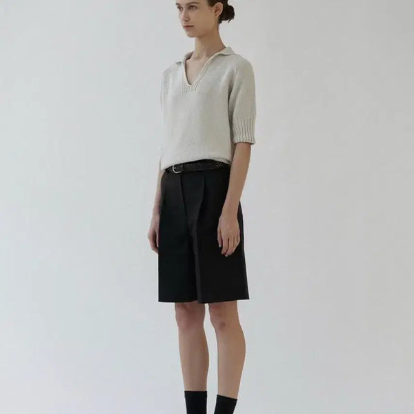 [BUNJANG] Nothing Written Silky Cotton Bermuda Pants Light Beige / 낫띵리튼 Silky cotton bermuda pants 라이트베이지