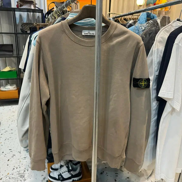 [BUNJANG] Stone Island Crewneck Sweatshirt Beige M / [정품/백화점판] 20FW 스톤아일랜드 맨투맨 베이지