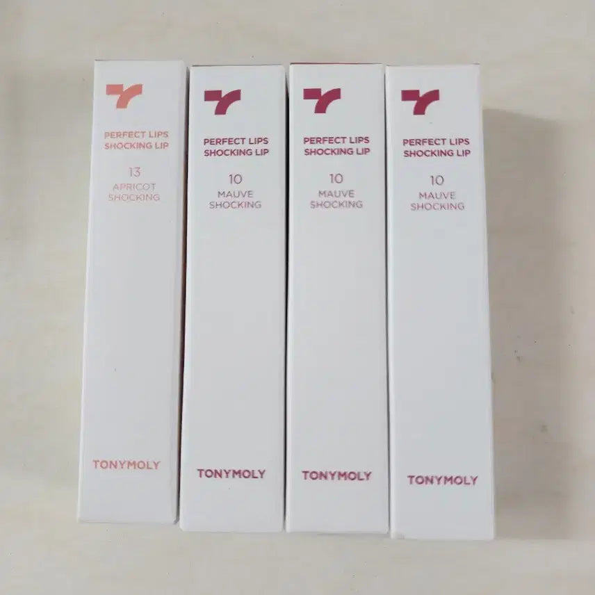 [BUNJANG] TONYMOLY Perfect Lips Shocking Lip (Mauve Shocking, Apricot Shocking) / 토니모리 퍼펙트 립스 쇼킹립 (모브쇼킹, 애프리콧 쇼킹)