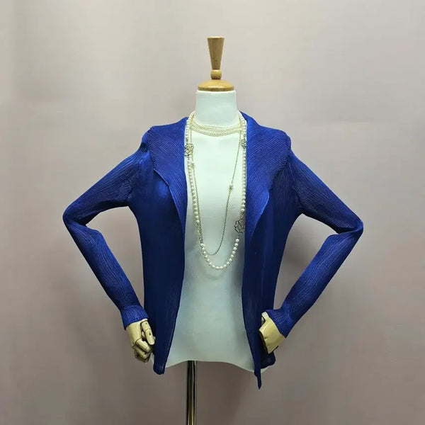 [BUNJANG] RANMA Blue Pleated Cardigan / RANMA 블루 플리츠 가디건