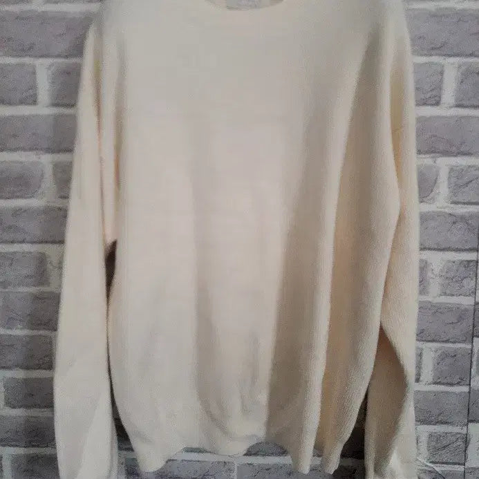 [BUNJANG] LAINE Men's Ivory Round Knit L / LAINE 남성 아이보리 라운드니트L/알뜰한여우