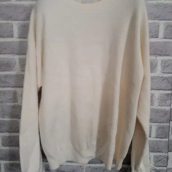 [BUNJANG] LAINE Men's Ivory Round Knit L / LAINE 남성 아이보리 라운드니트L/알뜰한여우