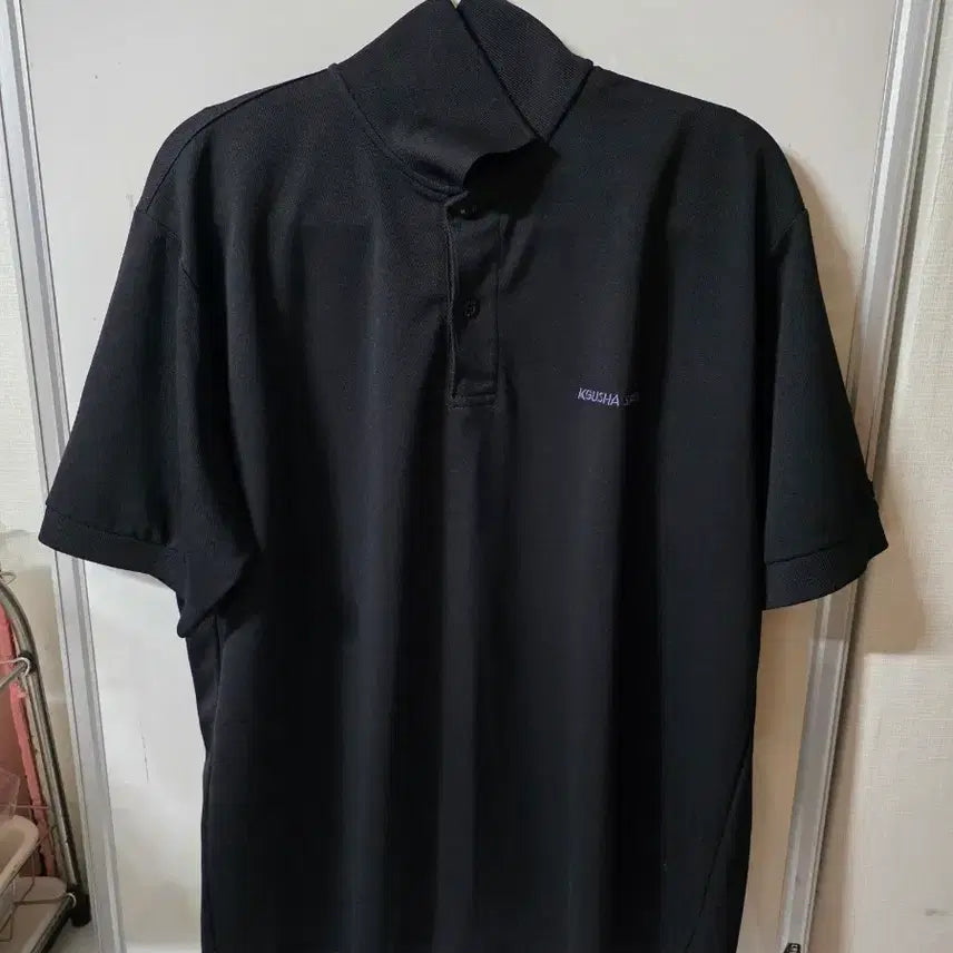 [BUNJANG] KUSHA Sports Short Sleeve Polo Shirt Black / 042-쿠샤 스포츠 반팔 카라티 블랙