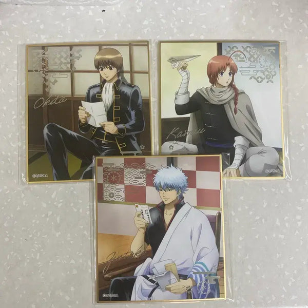[BUNJANG] Gintama Okita Gintoki Kamui Kuji Mate Shikishi Bundle Set / (일괄) 은혼 오키타 긴토키 카무이 쿠지메이트 색지