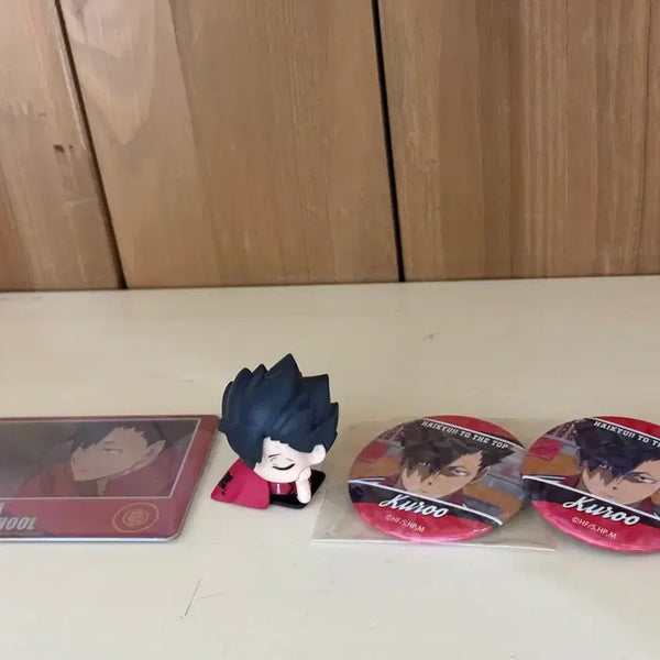 [BUNJANG] Haikyuu!! Tetsuro Kuroo Paper Card, Onemutan, & Can Badge Bundle Set / 하이큐 쿠로오 테츠로 지류 카드 오네무탄 캔뱃지 일괄
