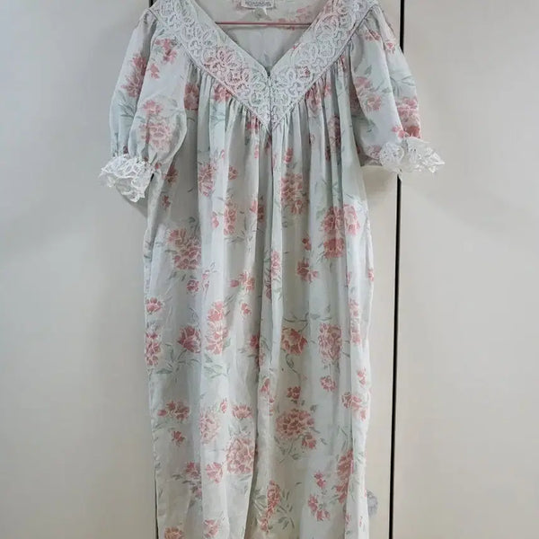 [BUNJANG] Vintage American Floral Lace Dress / 빈티지 미국 꽃무늬 레이스 원피스