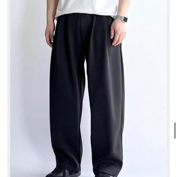 [BUNJANG] Wide Sweatpants Black / (새제품) 와이드 스웻팬츠 블랙