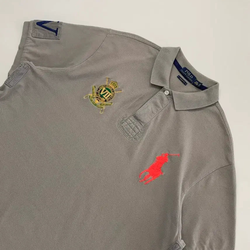 [BUNJANG] Polo Ralph Lauren Big Pony Short Sleeve Polo Shirt (Grey) XXL / 폴로 빅포니 반팔 카라티(그레이)