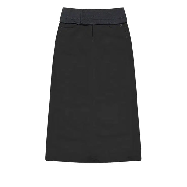 [BUNJANG] Koiseio Waist Panel Skirt Charcoal / 코이세이오 웨이스트 패널 스커트 차콜
