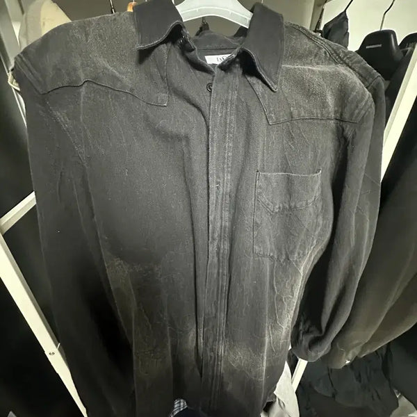 [BUNJANG]  Elwood Bad Guy Denim Shirt Black Size 46 / 엘무드 배드가이 데님 셔츠 블랙 46