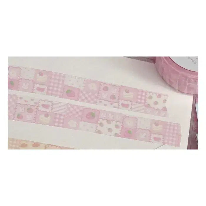[BUNJANG] Love Things Strawberry Patchwork Washi Tape / 러브띵스 딸기 패치워크 마테