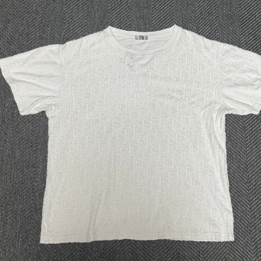 [BUNJANG] Dior Oblique Terry Short Sleeve T-Shirt XL / 디올 오블리크 테리 반팔 XL