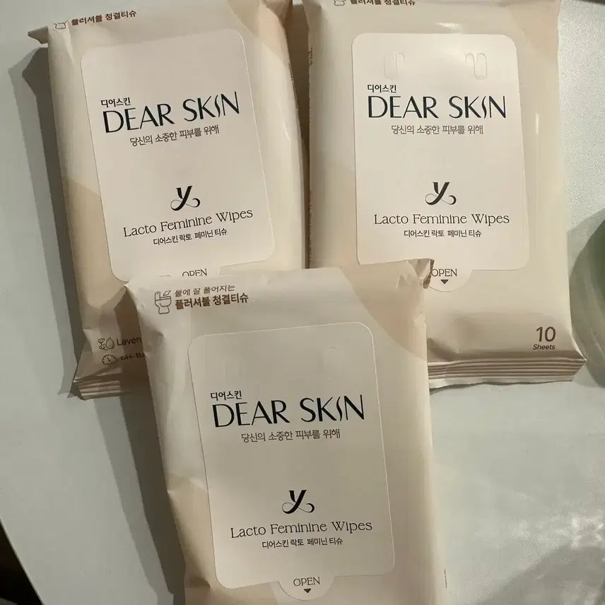 [BUNJANG] DEAR SKIN Lacto Feminine Cleansing Wipes / 디어스킨 락토 페미닌 여성 청결