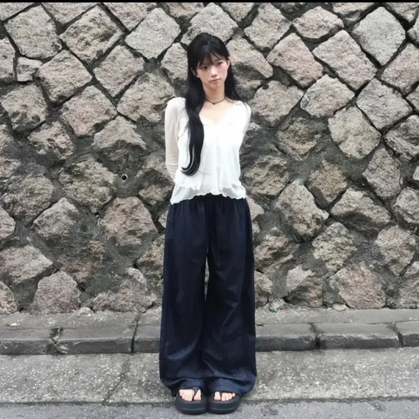 [BUNJANG] Modi Mood Summer Raw Denim Wide Pants / 모디무드 썸머 생지 와이드 팬츠