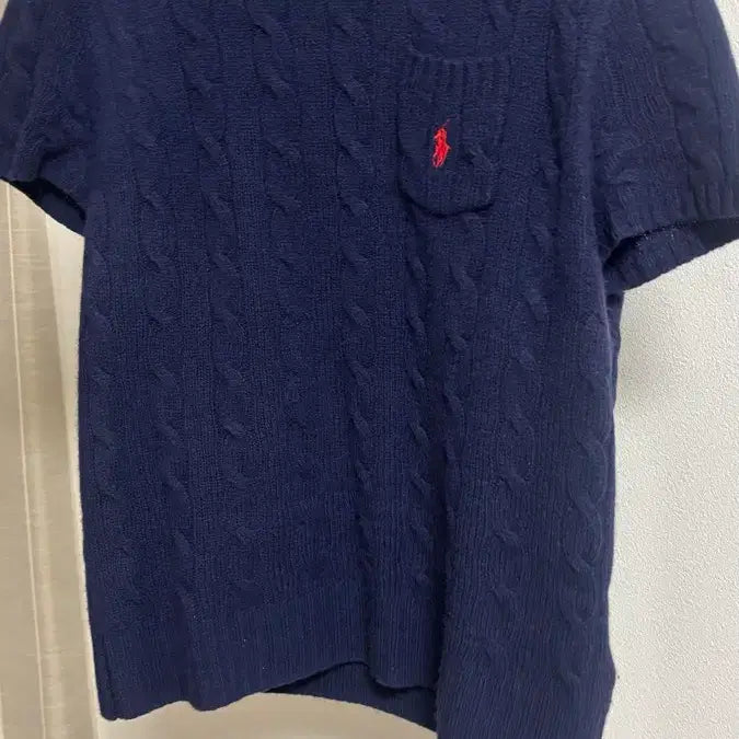 [BUNJANG] Polo Ralph Lauren S Size Wool Cashmere Short Sleeve Knit Navy / S사이즈 폴로랄프로렌 울캐시미어 반팔 니트 네이비