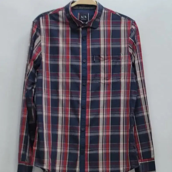 [BUNJANG] Armani Exchange Cotton Check Shirt Men's L Multicolor / ARMANI 아르마니 익스체인지 코튼 체크 셔츠 / 남 L 멀티컬러