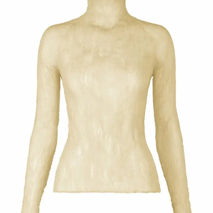 [BUNJANG] Issey Miyake Chiffon Twist Long Sleeve Top / 이세이미야케 쉬폰 트위스트 긴팔 탑