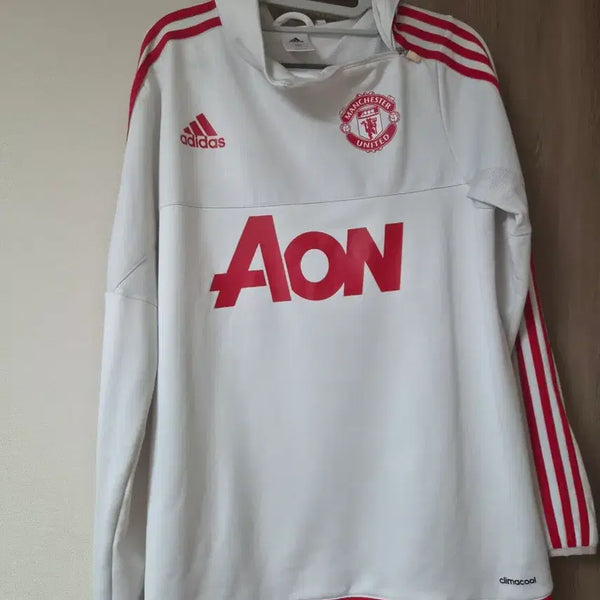 [BUNJANG] Adidas Manchester United White Red Track Top / 아디다스 맨유 흰빨 트랙탑
