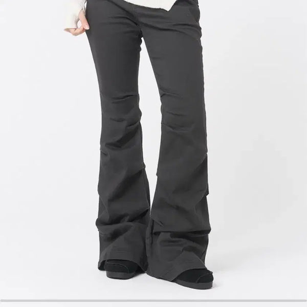 [BUNJANG] Shirring Bootcut Pants Charcoal / Shirring bootscut pants CHARCOAL 차콜