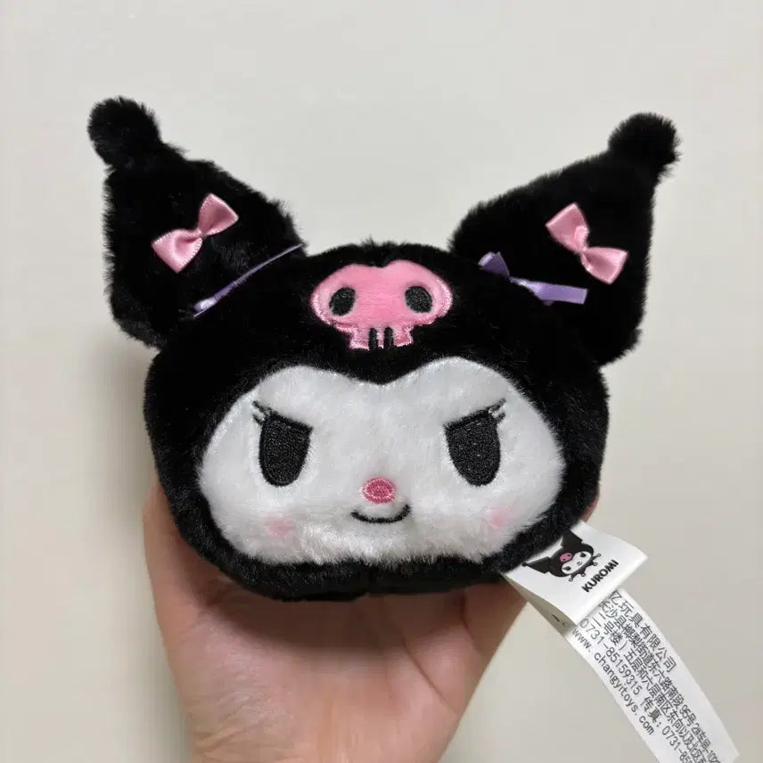 [BUNJANG] Sanrio Kuromi Face Doll Keychain / 산리오 쿠로미 얼굴 인형 키링