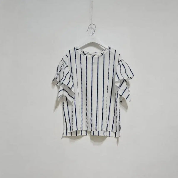 [BUNJANG] ENC Linen Ruffle Blouse / ENC 린넨 러플블랏