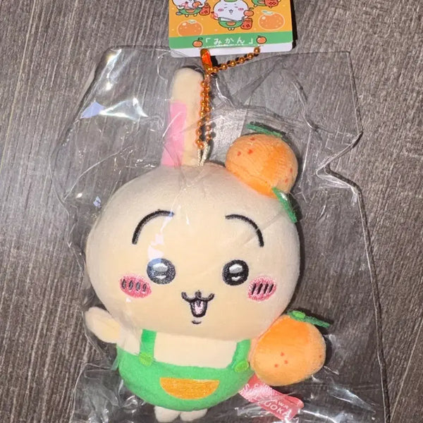[BUNJANG] Chiikawa Usagi Regional Limited Fruit Mandarin Mascot Keychain Plush Doll / 레어)먼작귀 치이카와 우사기 지역 한정 과일 귤 마스코트 키링 인형 누이구루미