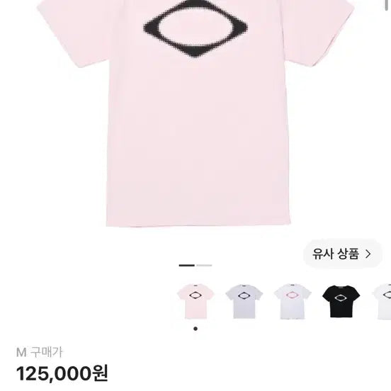 [BUNJANG] Mischief Rhombus Blur T-Shirt Light Pink / 미스치프 롬버스 블러 티셔츠 라이트 핑크 M