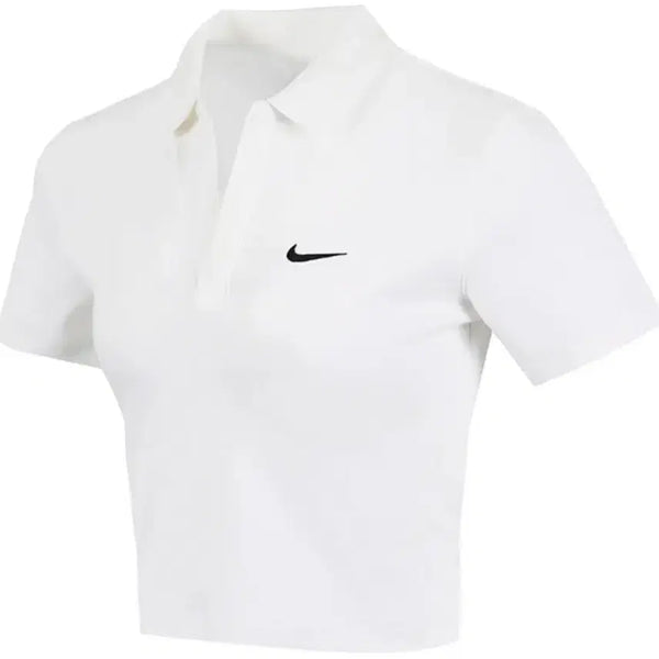 [BUNJANG] Nike Crop Collar T-Shirt White M / 나이키 크롭 카라티 085(M)