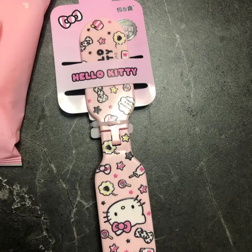 [BUNJANG] Hello Kitty Folding Comb Pink / 헬로키티 접이식 빗 핑크