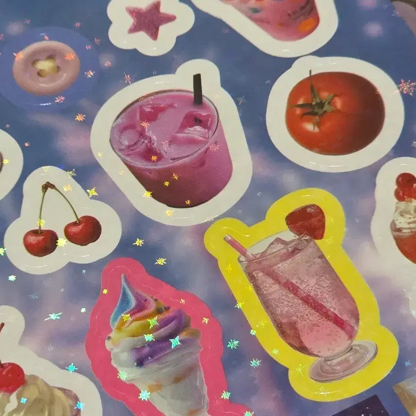 [BUNJANG] Fairyland Dream Amusement Park Pink Soda Cake Wind Chime Ddakku Sticker Set / 핑크코어 페어리랜드 드림 놀이공원 핑크소다 케이크 후우링 다꾸 스티커