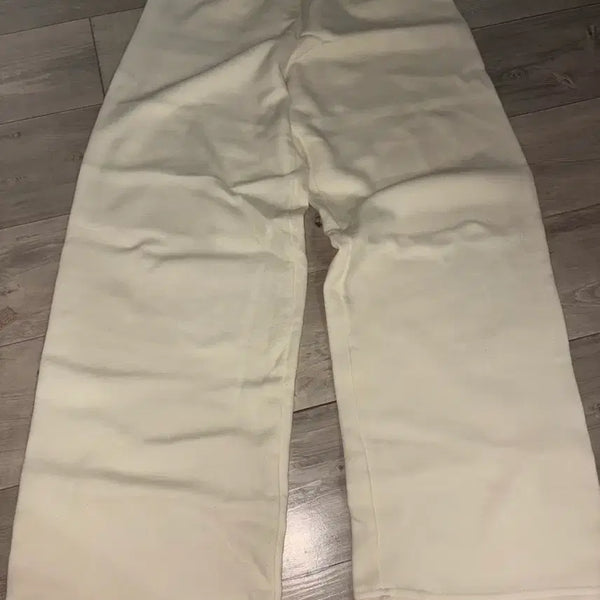 [BUNJANG] Cream Fleece Lined Training Pants / 새상품 크림색 기모 트레이닝 팬츠