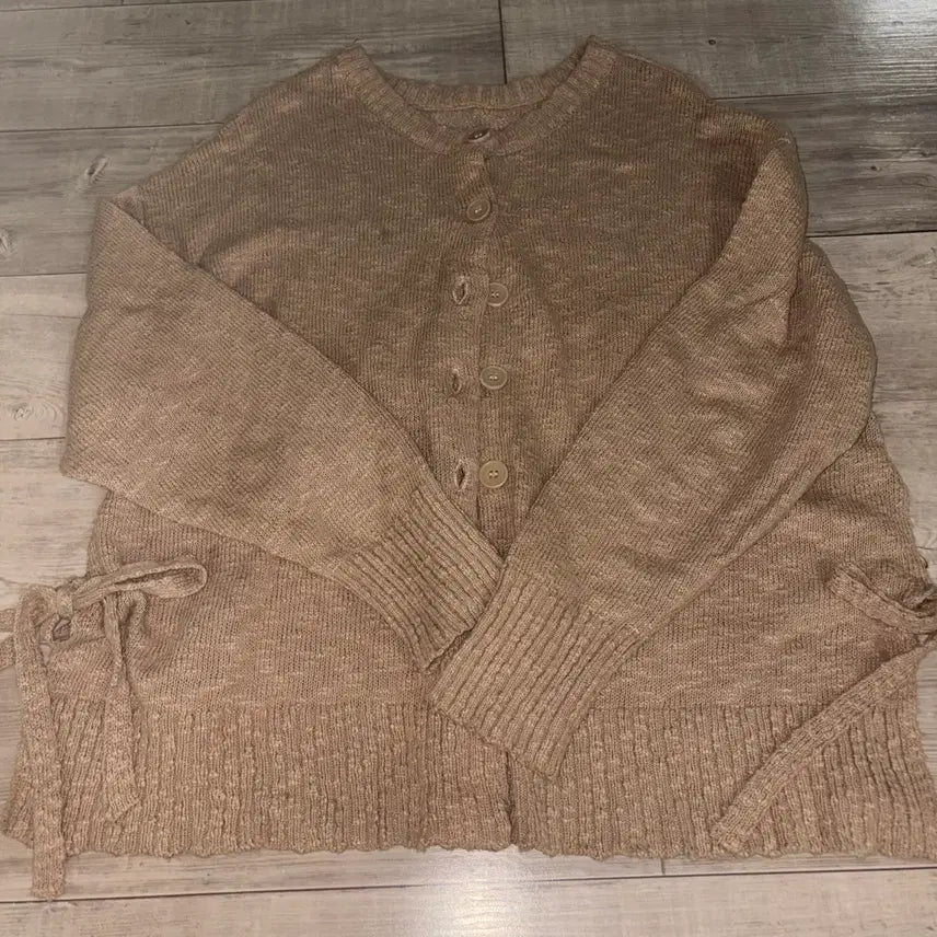 [BUNJANG] Ribbon Knit Cardigan Butterfly Vintage Style / 옆 리본 니트 가디건 어항빈티지 버터플라이빈티지