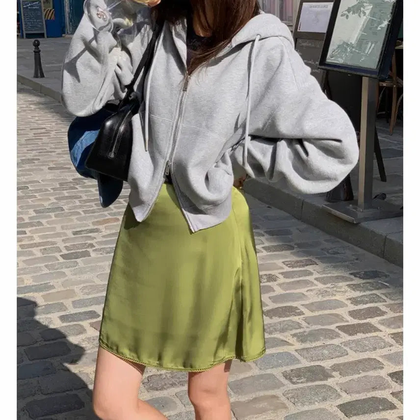 [BUNJANG] Satin Mini Skirt / 새틴미니스커트