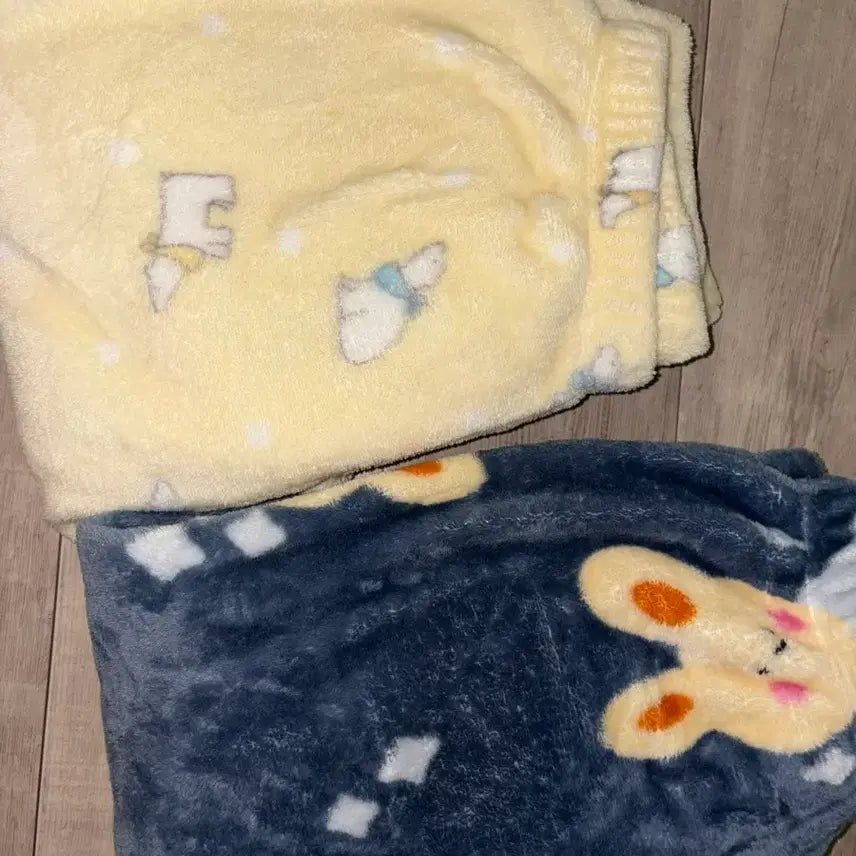 [BUNJANG] Pajama Set with Bear and Rabbit Pattern / 수면바지 세트