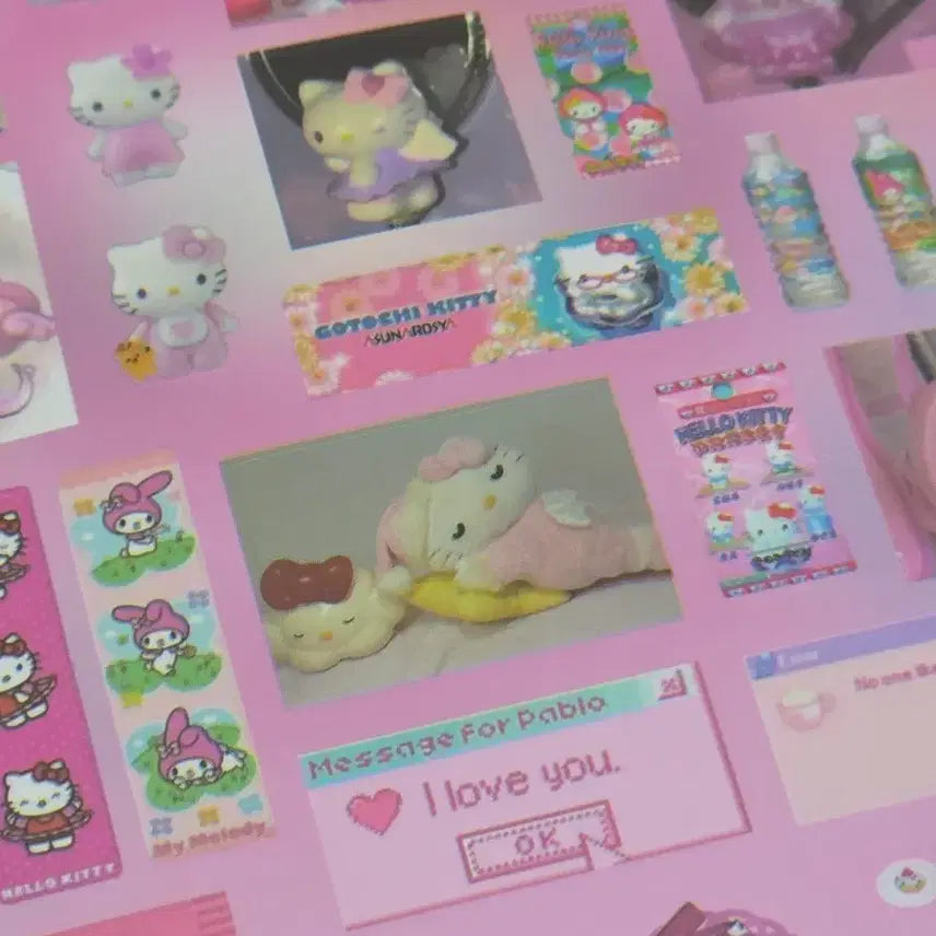 [BUNJANG] Y2K Kogal Kitty Retro Kitschy Ddakku Sticker Set / y2k 코갸루 키티 고전 키치 다꾸 스티커 코리락쿠마