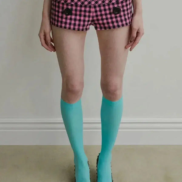[BUNJANG] Sculptor Emo Gingham Micro Shorts Pink / 스컬프터 New Emo Gingham Micro Shorts Pink