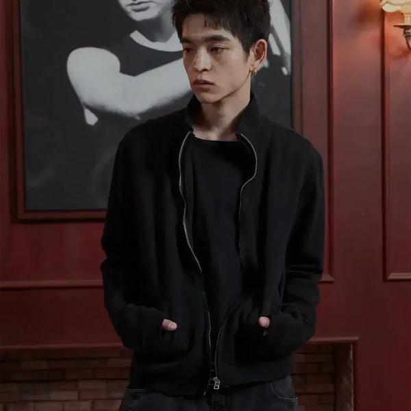 [BUNJANG] Refined Puckering Crop Jersey Black / (3)리파인드 퍼커링 크롭 져지 블랙