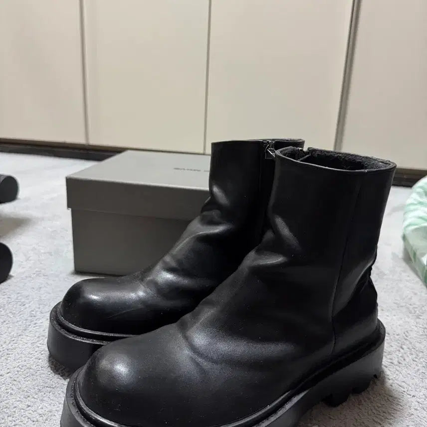 [BUNJANG] Dope Jason Bold Ankle Rain Boots Black (260) / 도프제이슨 볼드 앵클 레인부츠 BLACK (260)