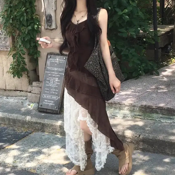 [BUNJANG] Berrybean Layered Long Dress / 베리빈 에이블리 레이어드 롱원피스