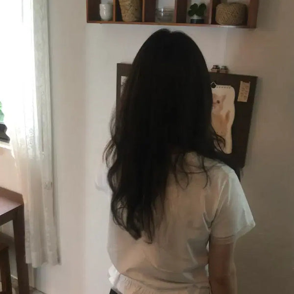 [BUNJANG] Ron Ron See-Through Dot T-Shirt - White / 론론 티셔츠