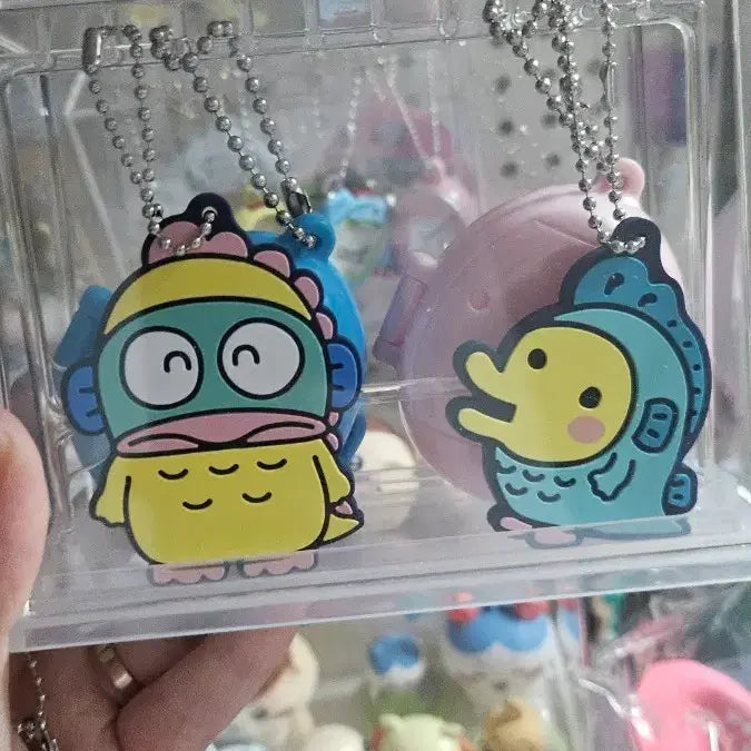 [BUNJANG] Hangyodon x Tamagotchi Rubber Keychain Gacha Set (2 Types) / 한교동x다마고치 러버키링 가챠 2종