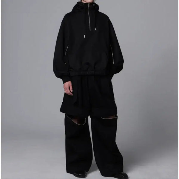 [BUNJANG] SONGZIO Collection Meta Belted Wide Denim Pants Black (Unsealed New Product) / 송지오 컬렉션 메타 벨티드 와이드 데님 팬츠 블랙 (미개봉 새상품)
