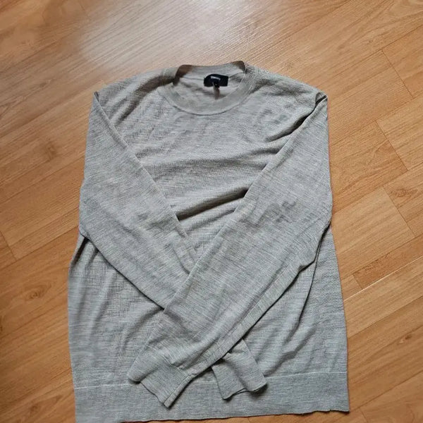 [BUNJANG] Theory Regal Wool Knit Sweater Heather Grey M / 띠어리 리갈울 니트 헤더그레이 M
