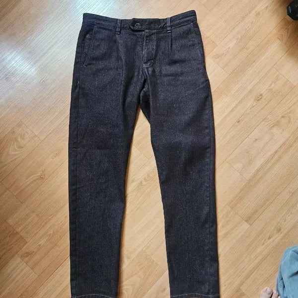 [BUNJANG] Allegri Tapered Fit Denim Pants Dark Brown Size 82 / 알레그리 테이퍼드핏 데님팬츠 다크브라운 82